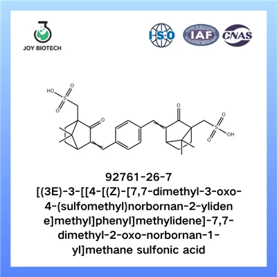 [(3E)-3-[[4-[(Z)-[7,7-dimetil-3-oxo-4-(sulfometil)norbornan-2-ilidenE]metil]fenil]metiliden]-7,7-dimetil-2-oxo-norbornan-1-il]metano Ácido sulfónico CAS NO 92761-26-7